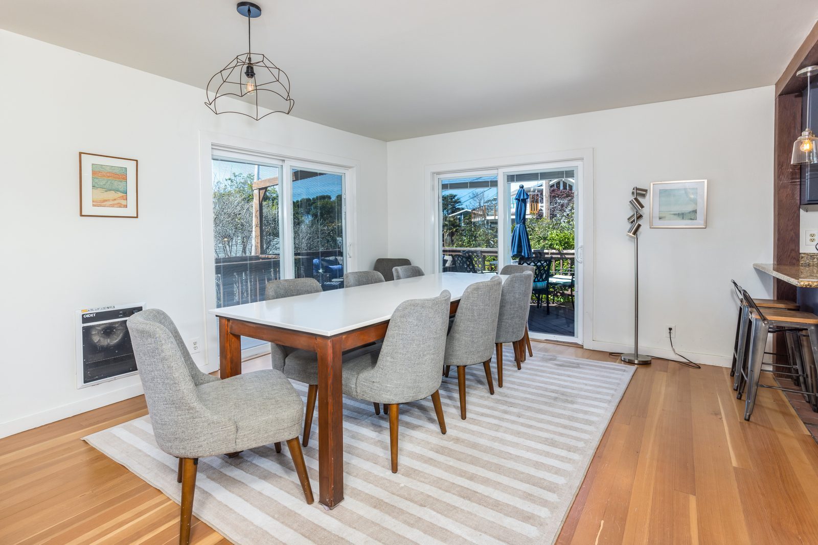 Dining table seating eight