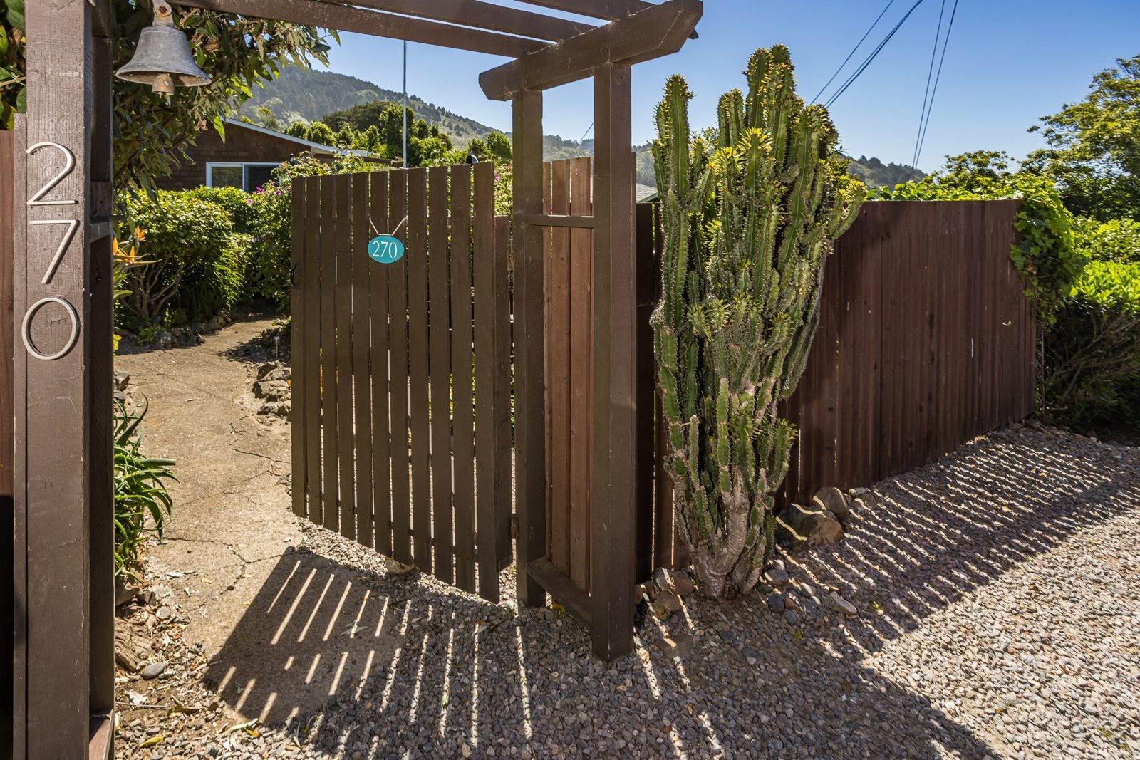 Garden gate detail with house number