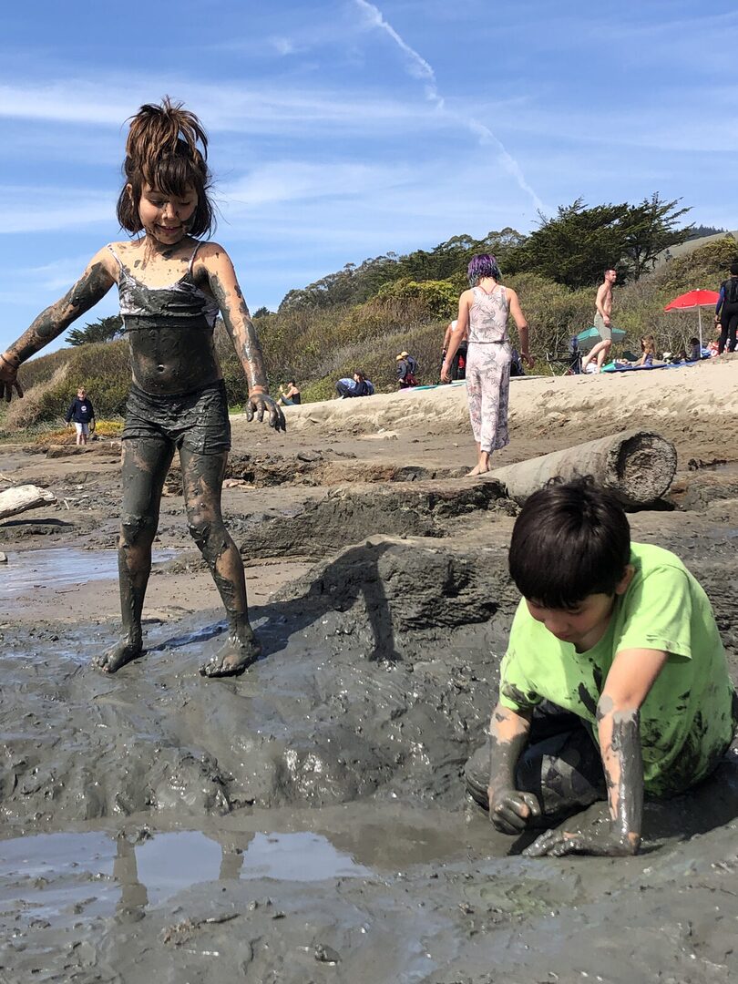 A muddy afternoon at the beach